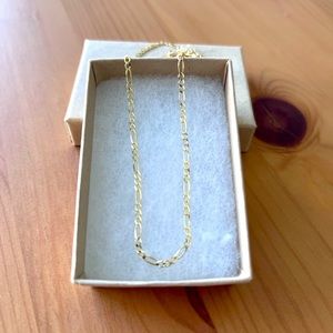 Figaro chain necklace 14k gold